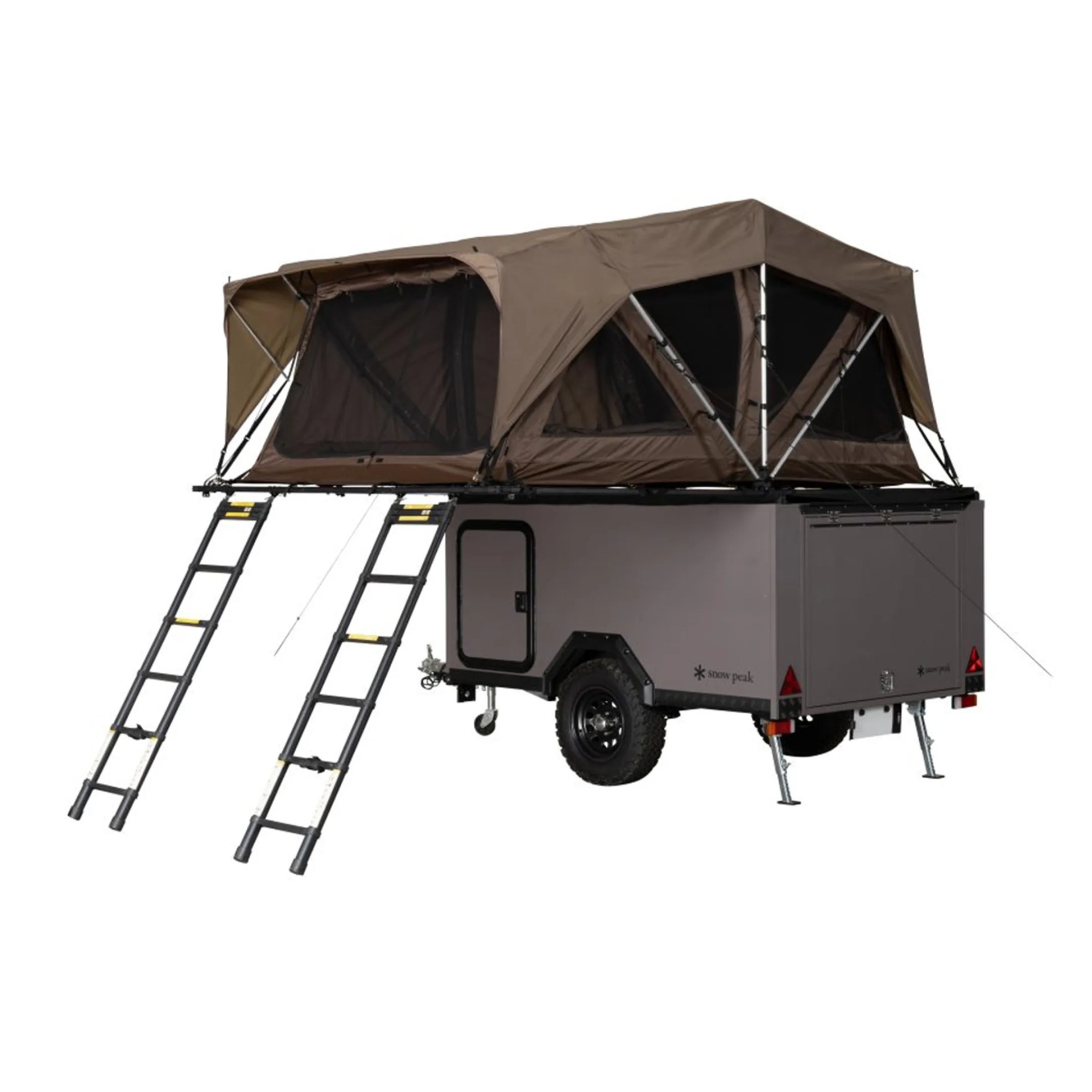 snow peak trailer with tent