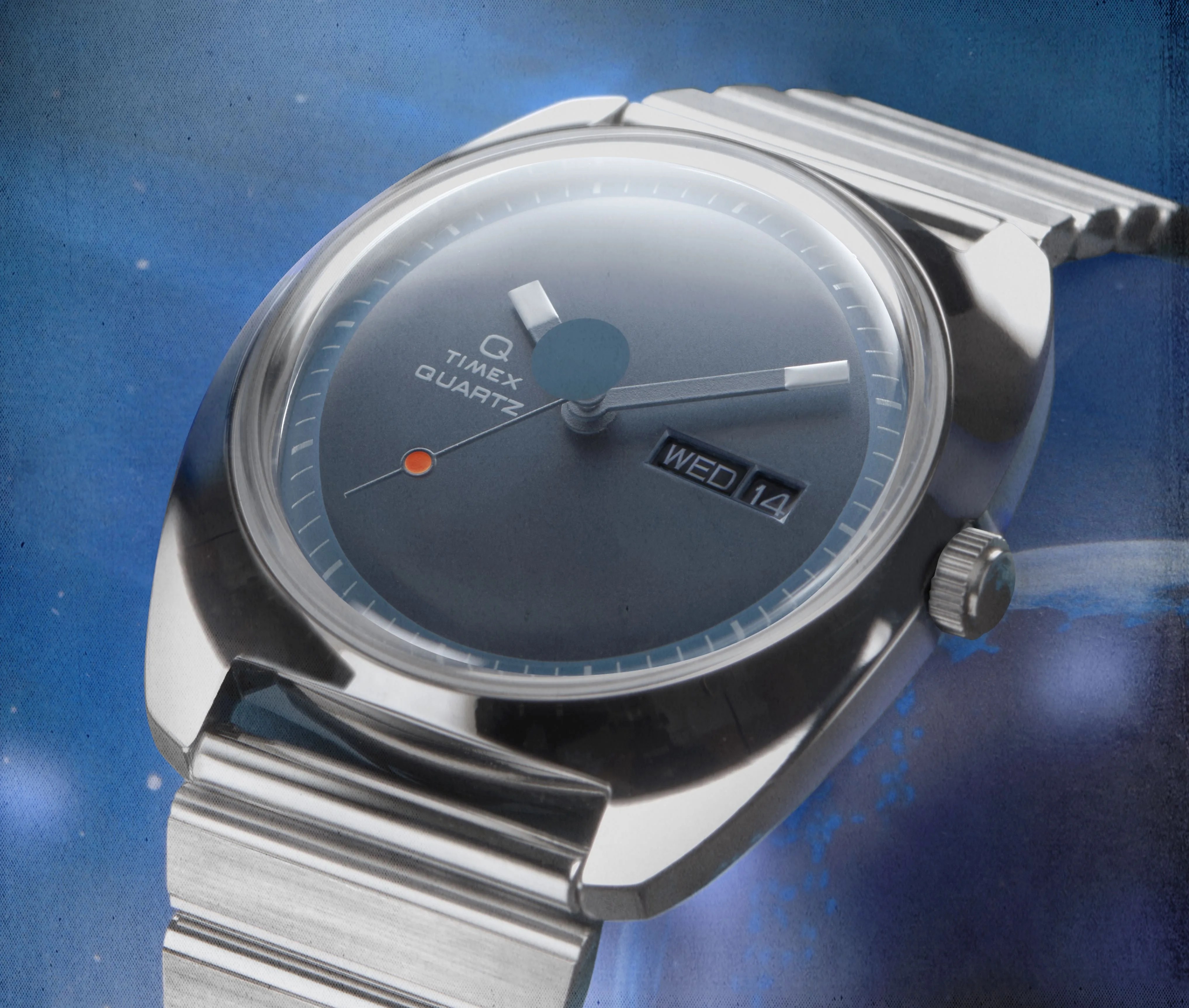 closeup of timex watch