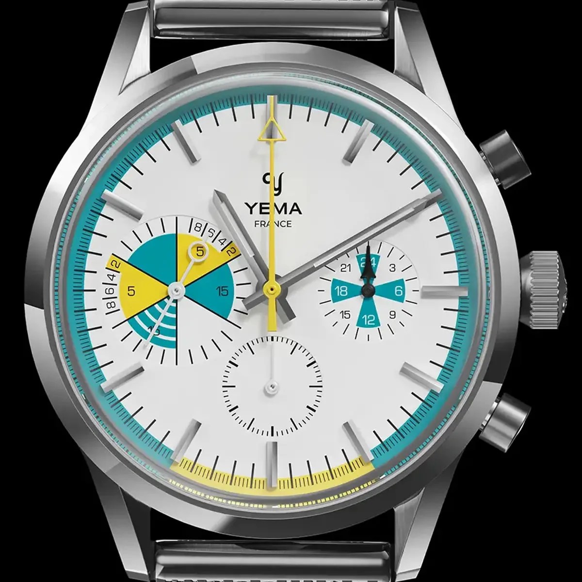 yema watch dial closeup