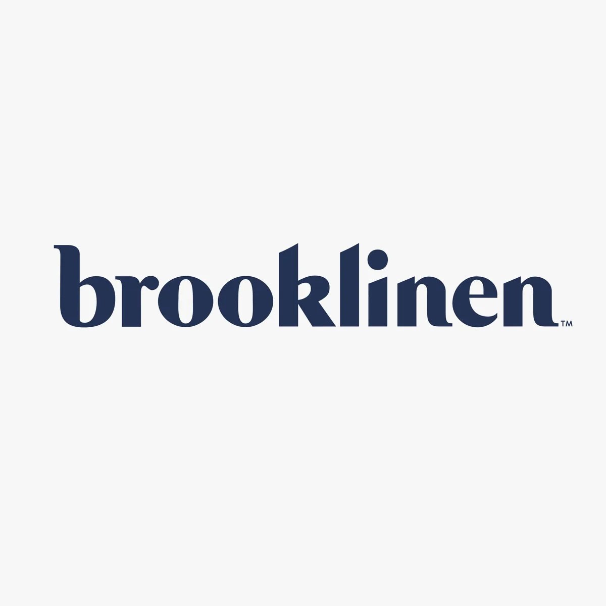 Brooklinen brand logo on grey background