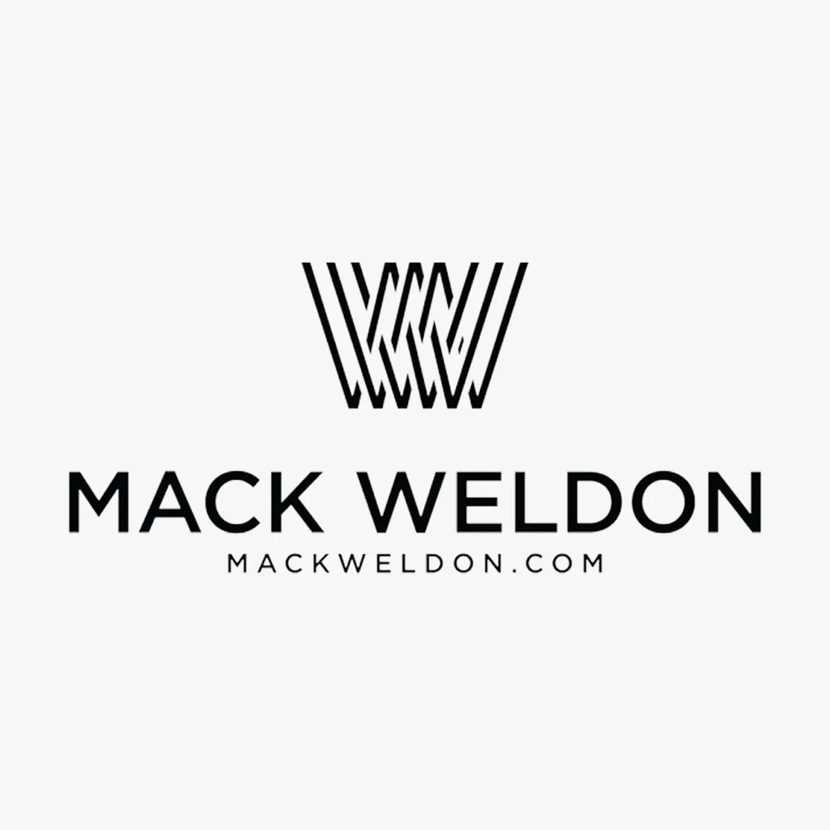 Mack Weldon logo on grey background