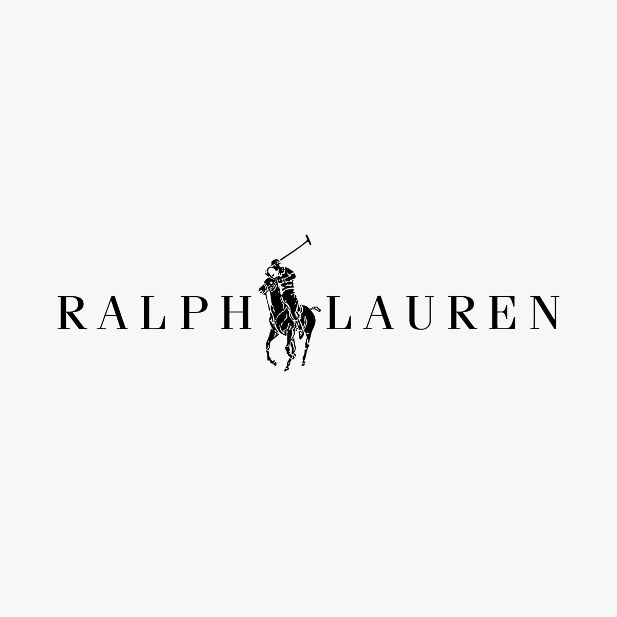 Ralph Lauren logo on grey background