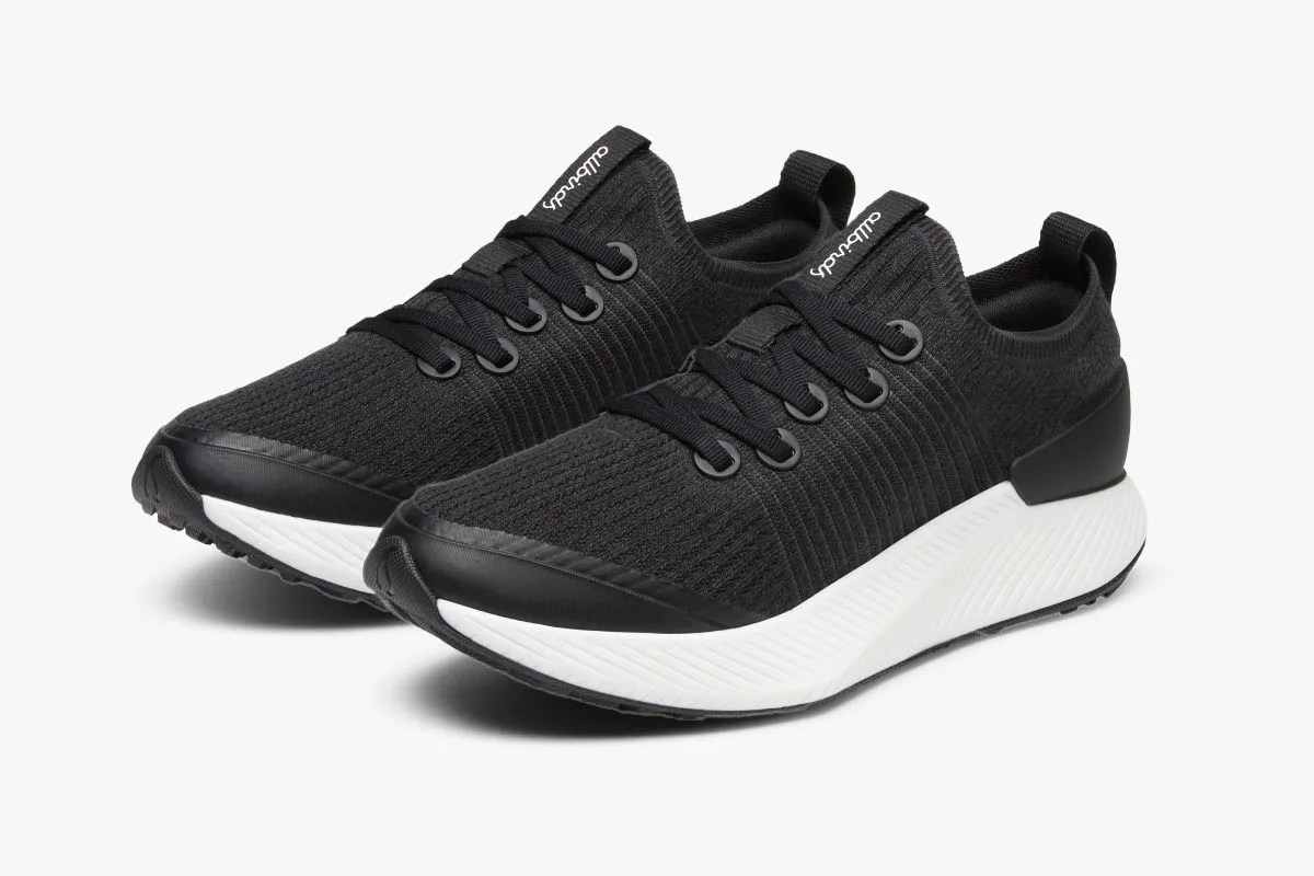 black running shoe