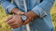 citizen watch on a mans wrist
