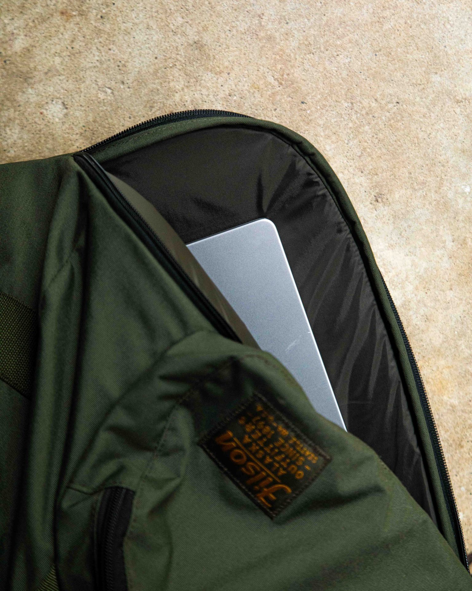 green duffel bag