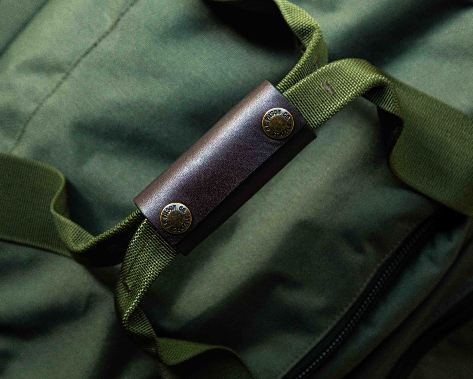 green duffel bag