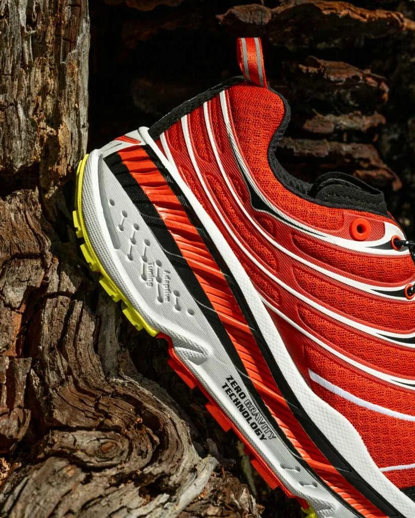 red hoka shoe