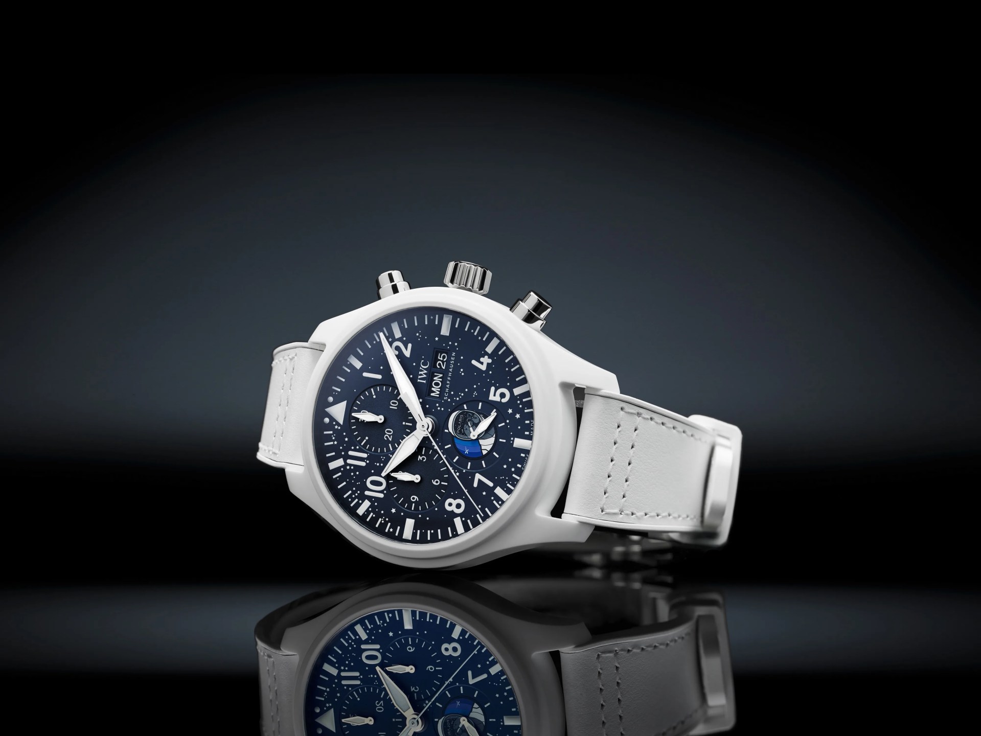 a white iwc watch