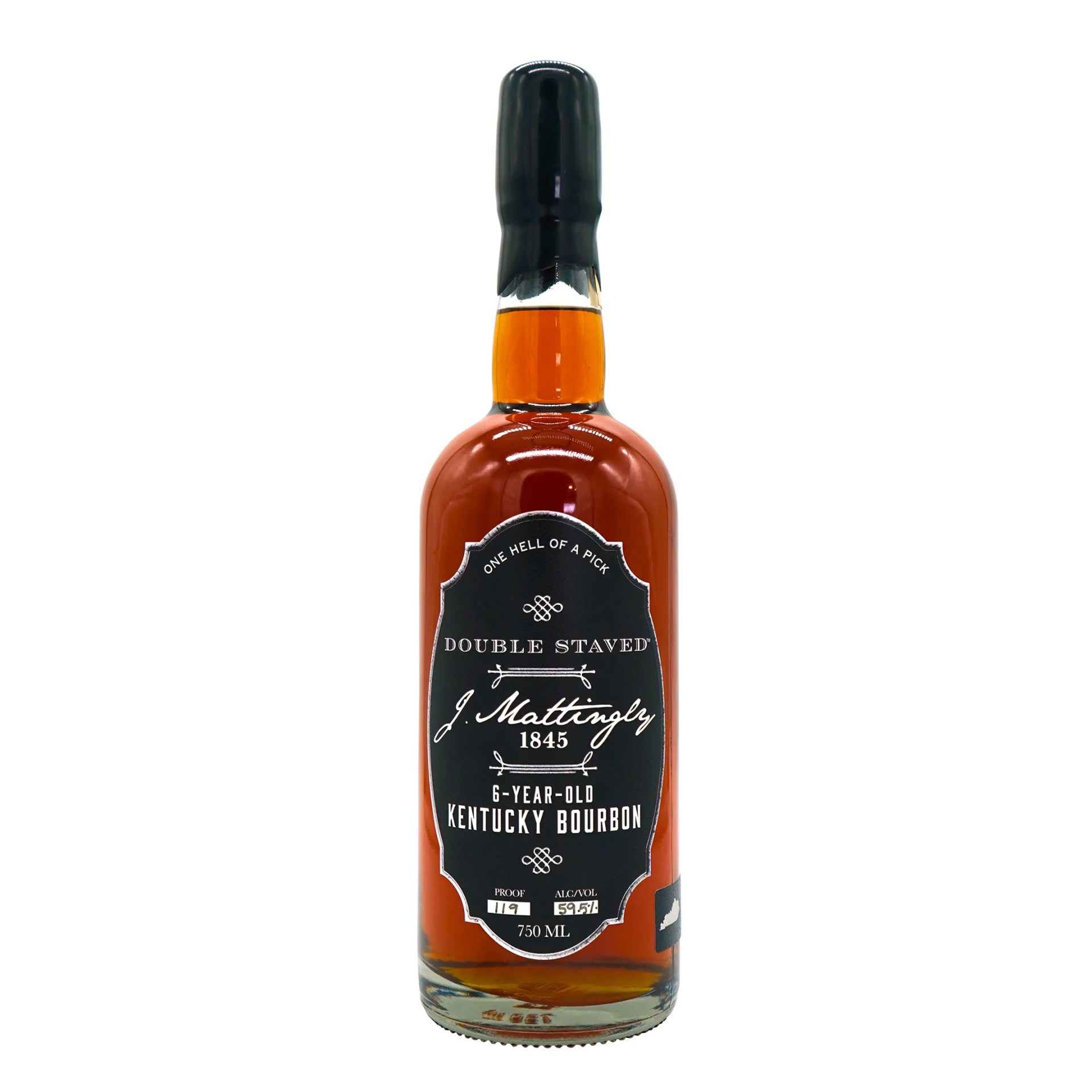 bottle of j mattingly 1845 bourbon