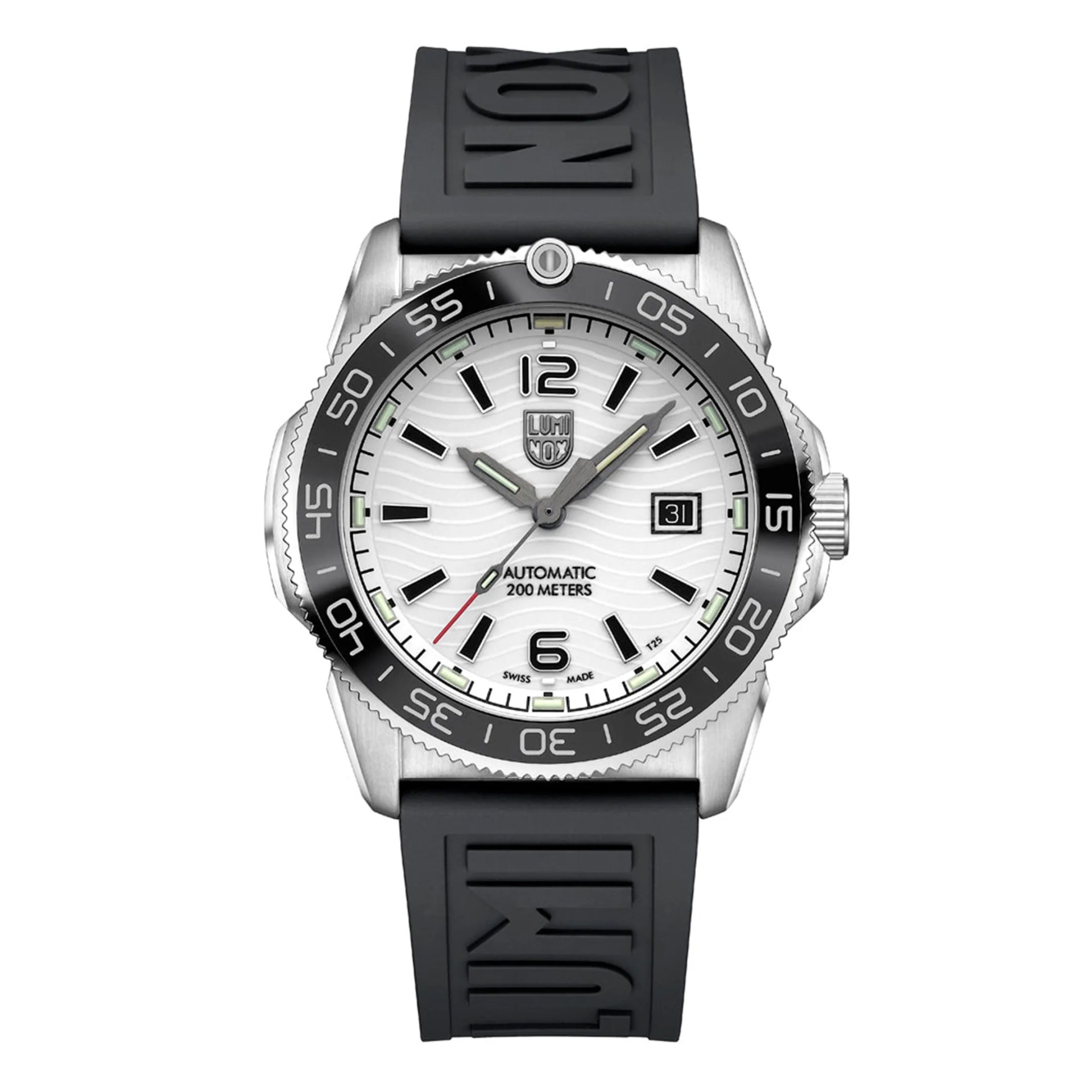 luminox dive watch with white dial