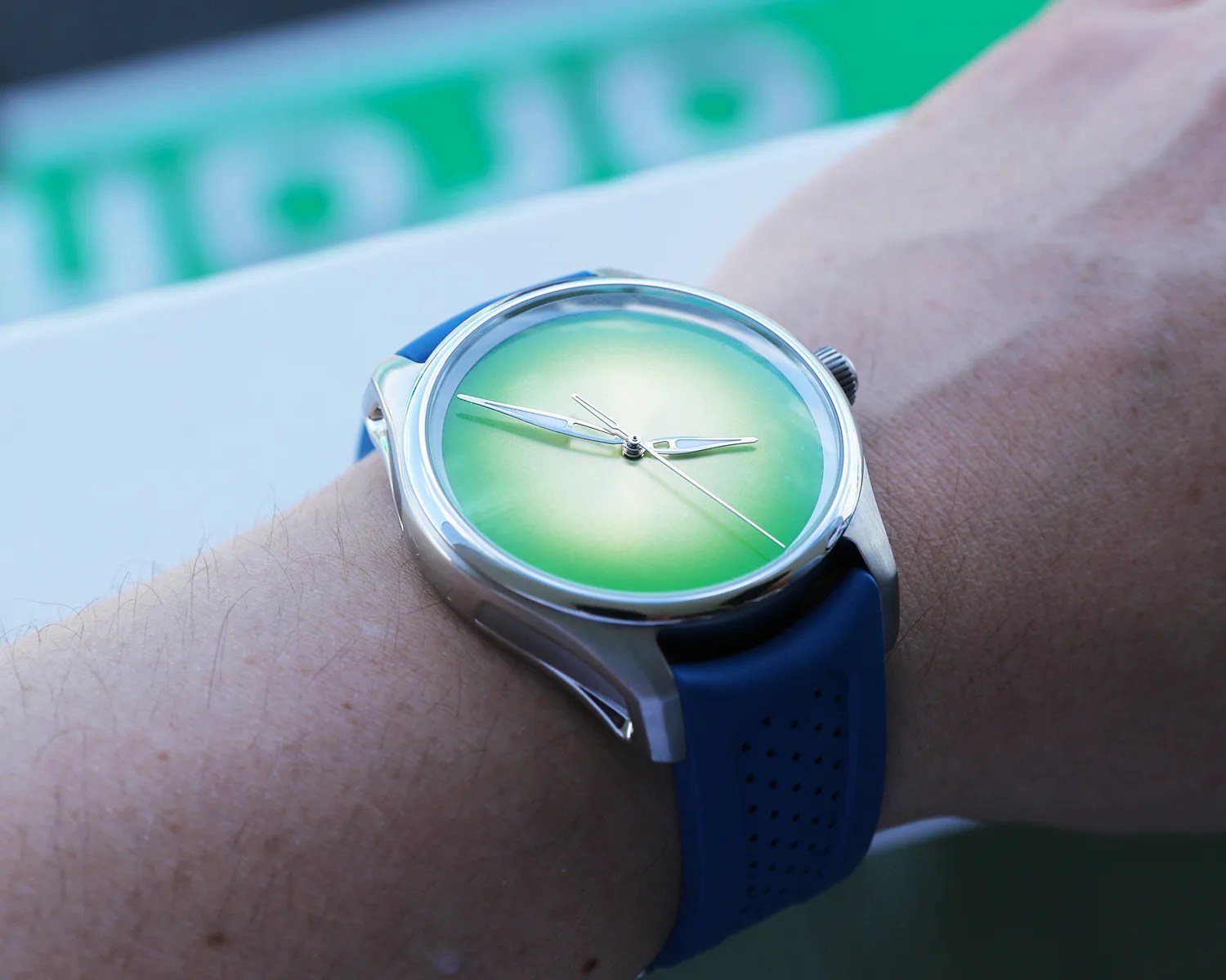 moser watch on a wrist