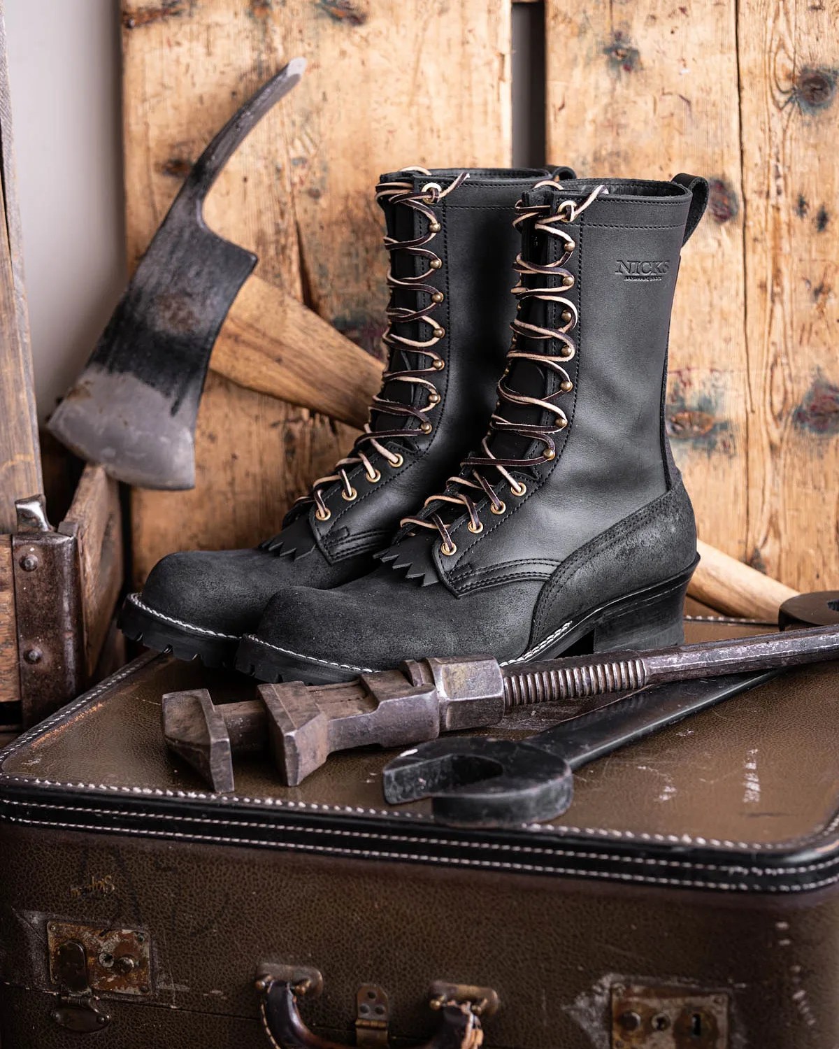 black boots