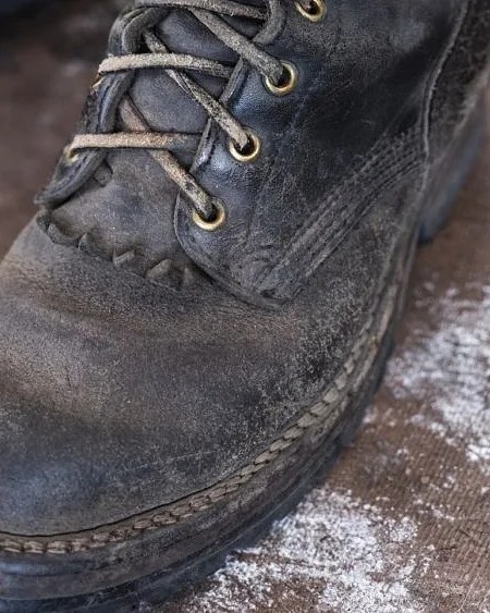 broken-in black boots
