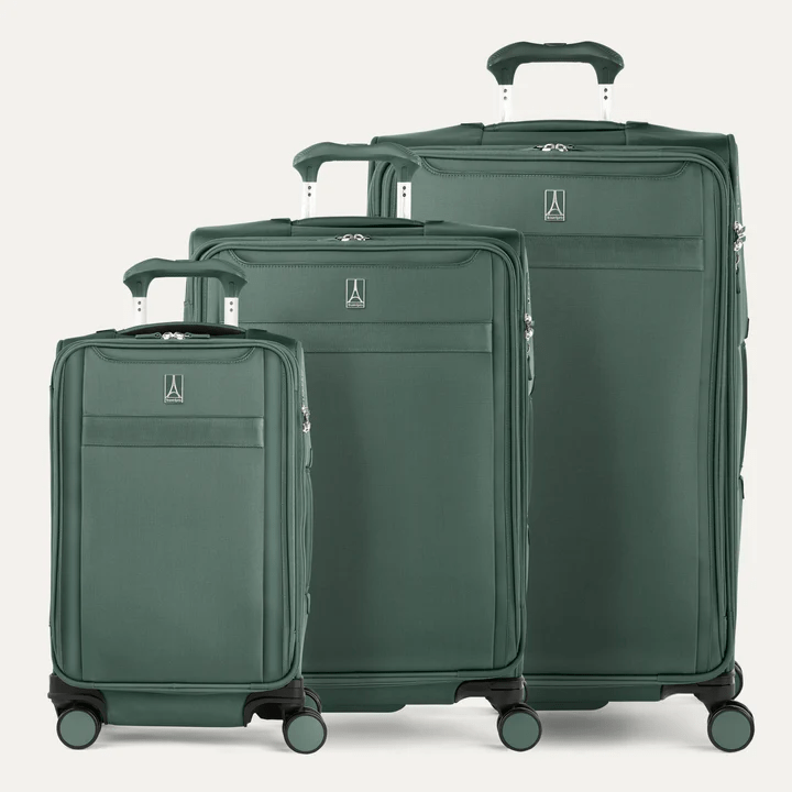 green suitcases