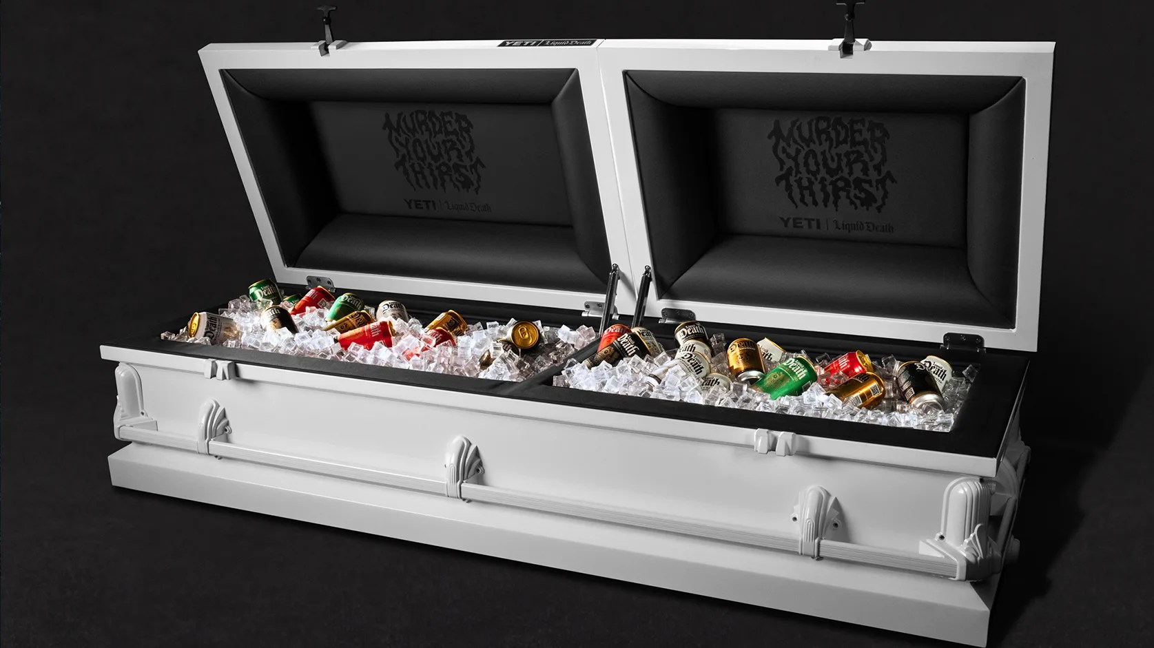 yeti x liquid death casket cooler