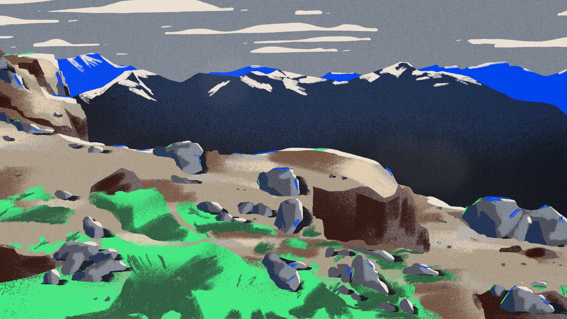 landscape of whistler bike park