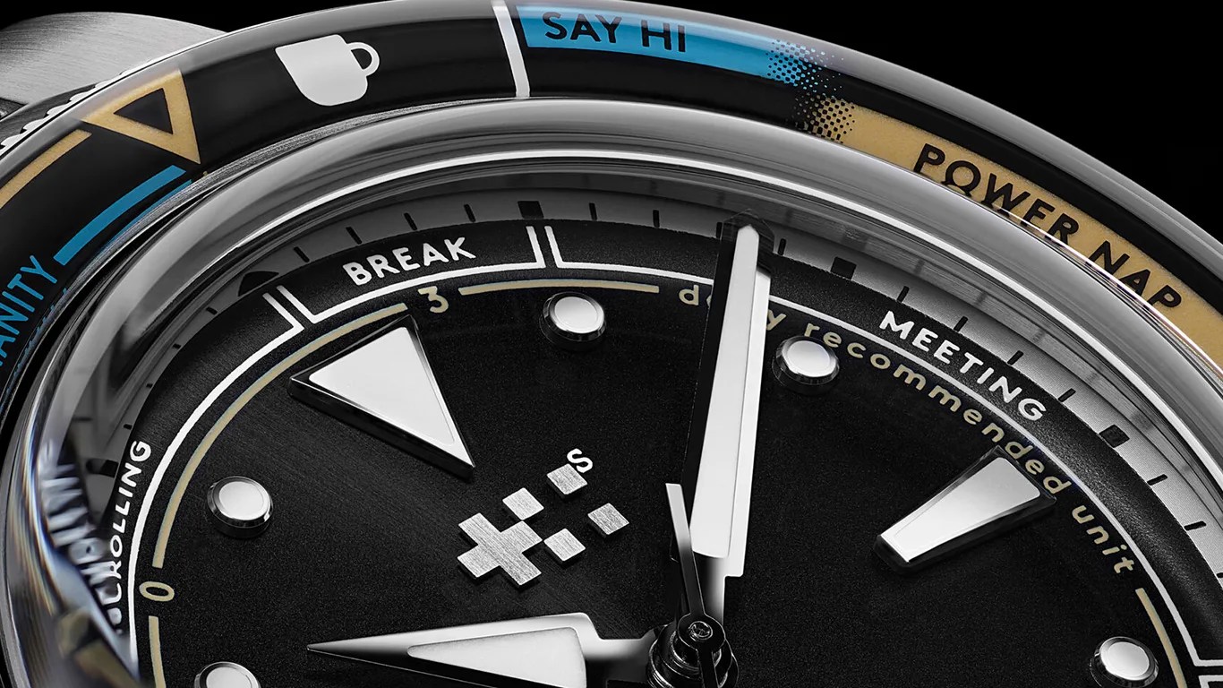 closeup of a christopher ward watch dial
