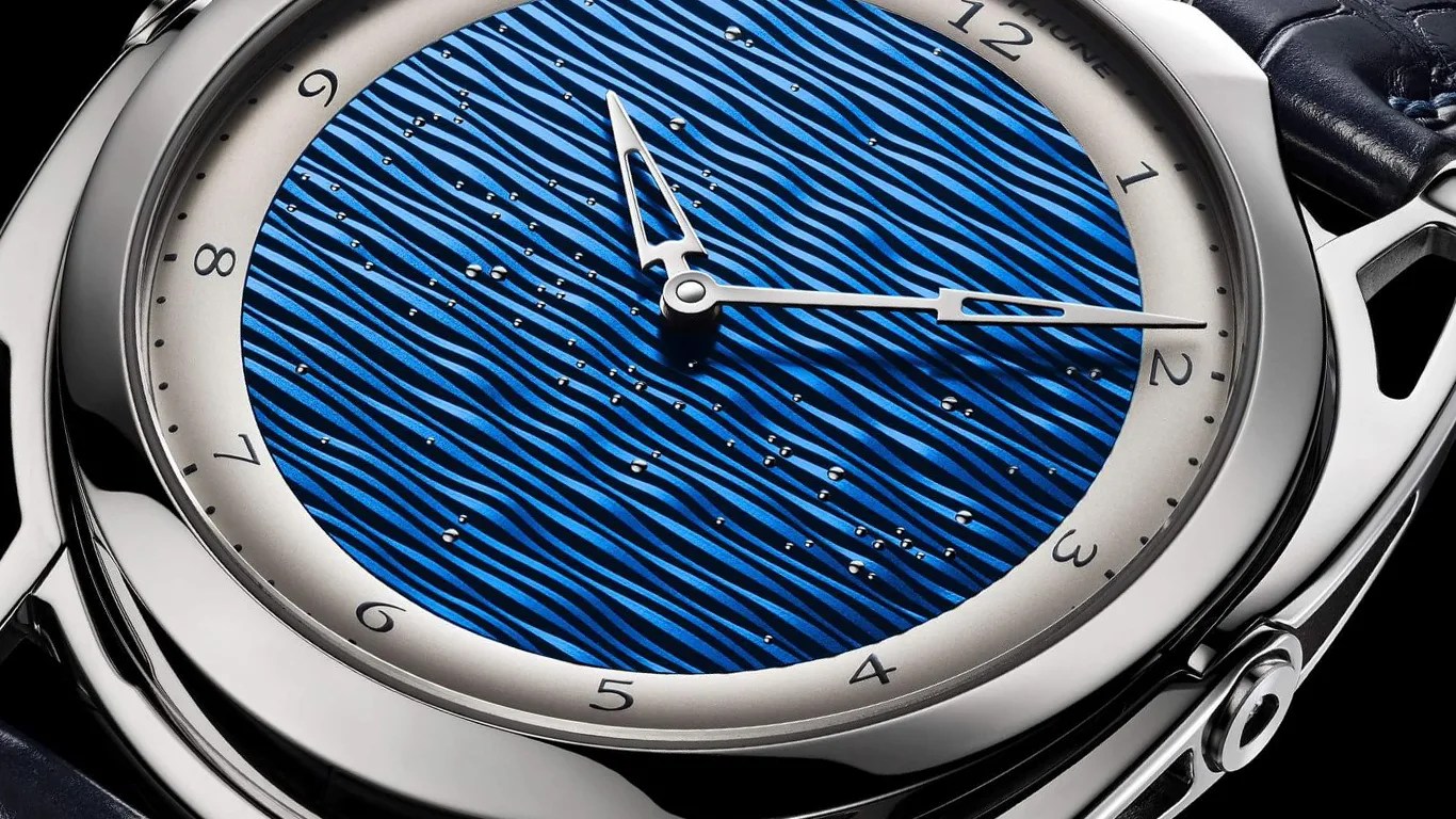 closeup of the dial on a de bethune watch