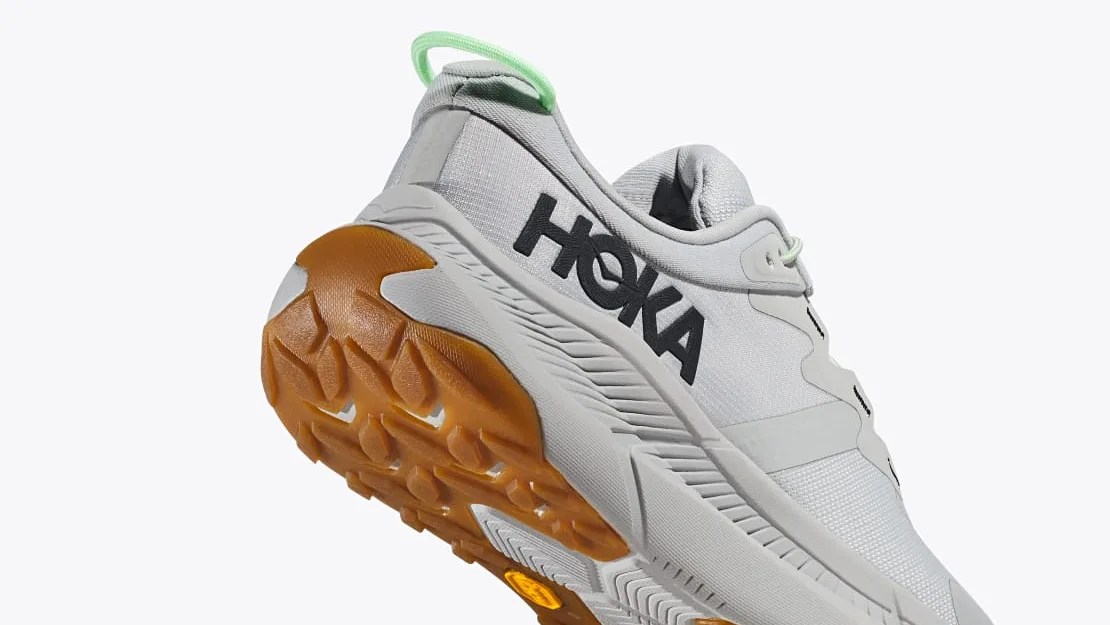 gray Hoka shoes