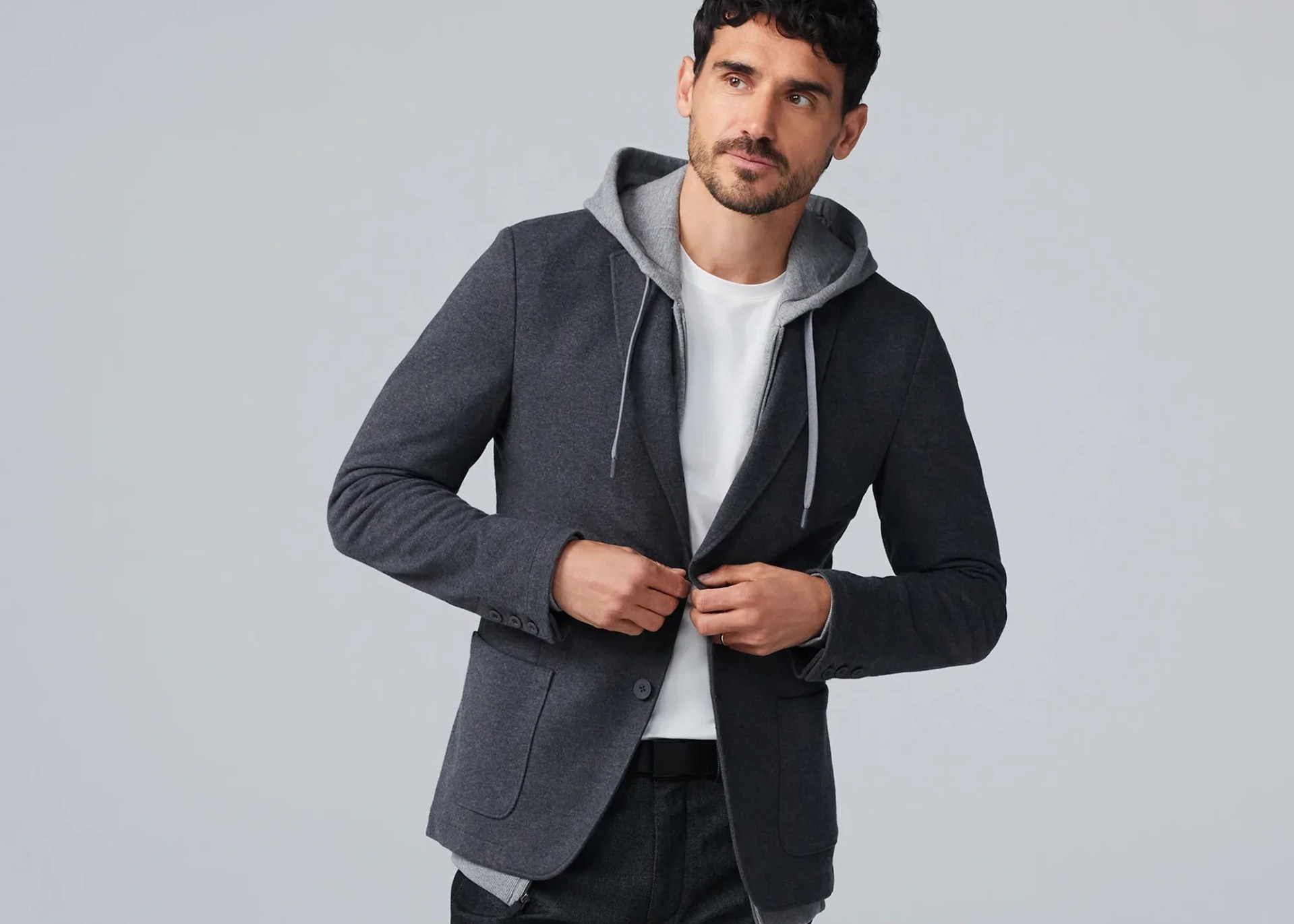 mack weldon ace blazer with hoodie