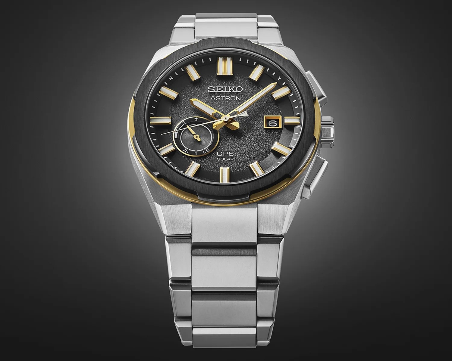 seiko watch on a black background