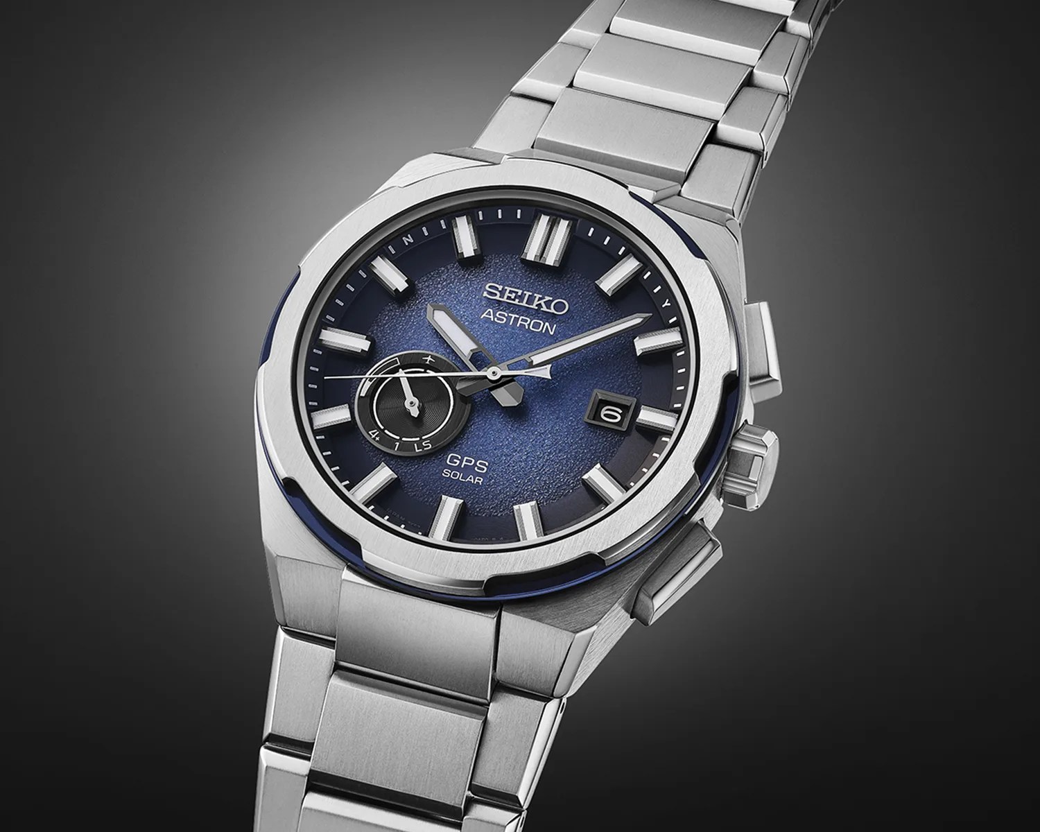 seiko watch with a blue dial