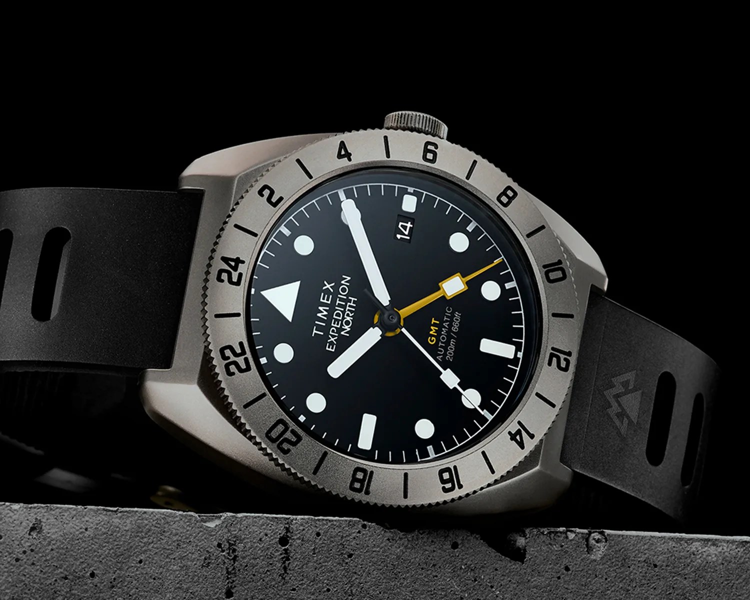 timex watch on a ledge