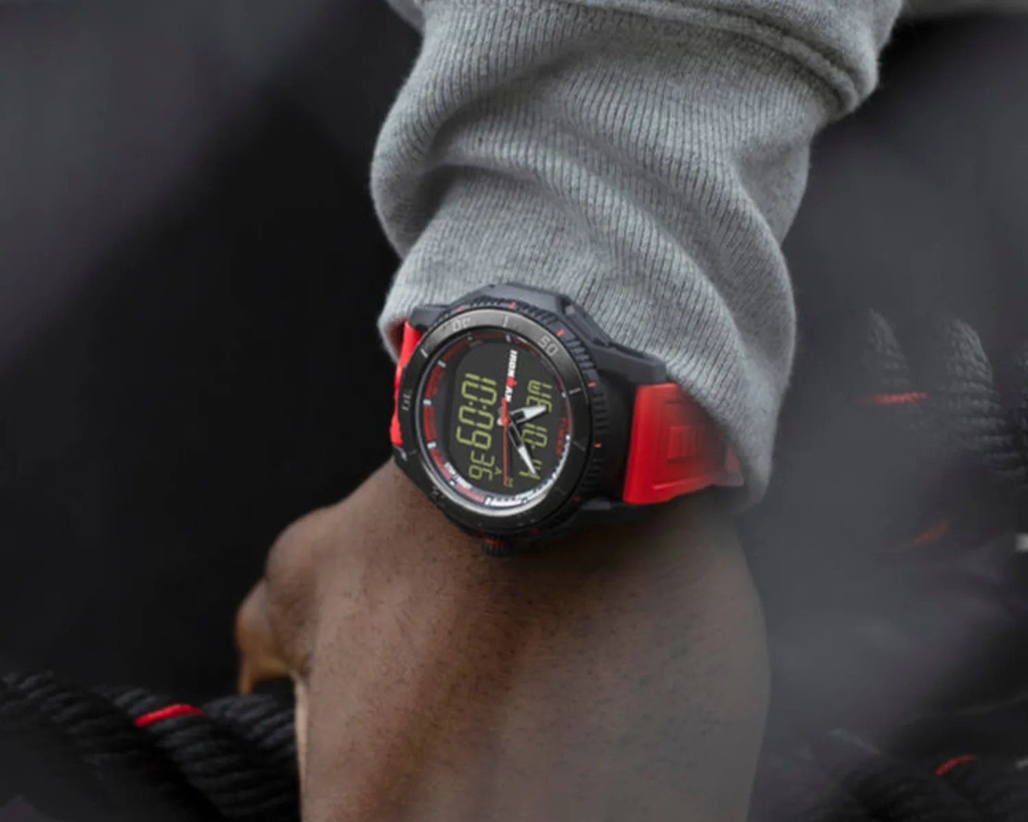 Timex watch on a mans wrist