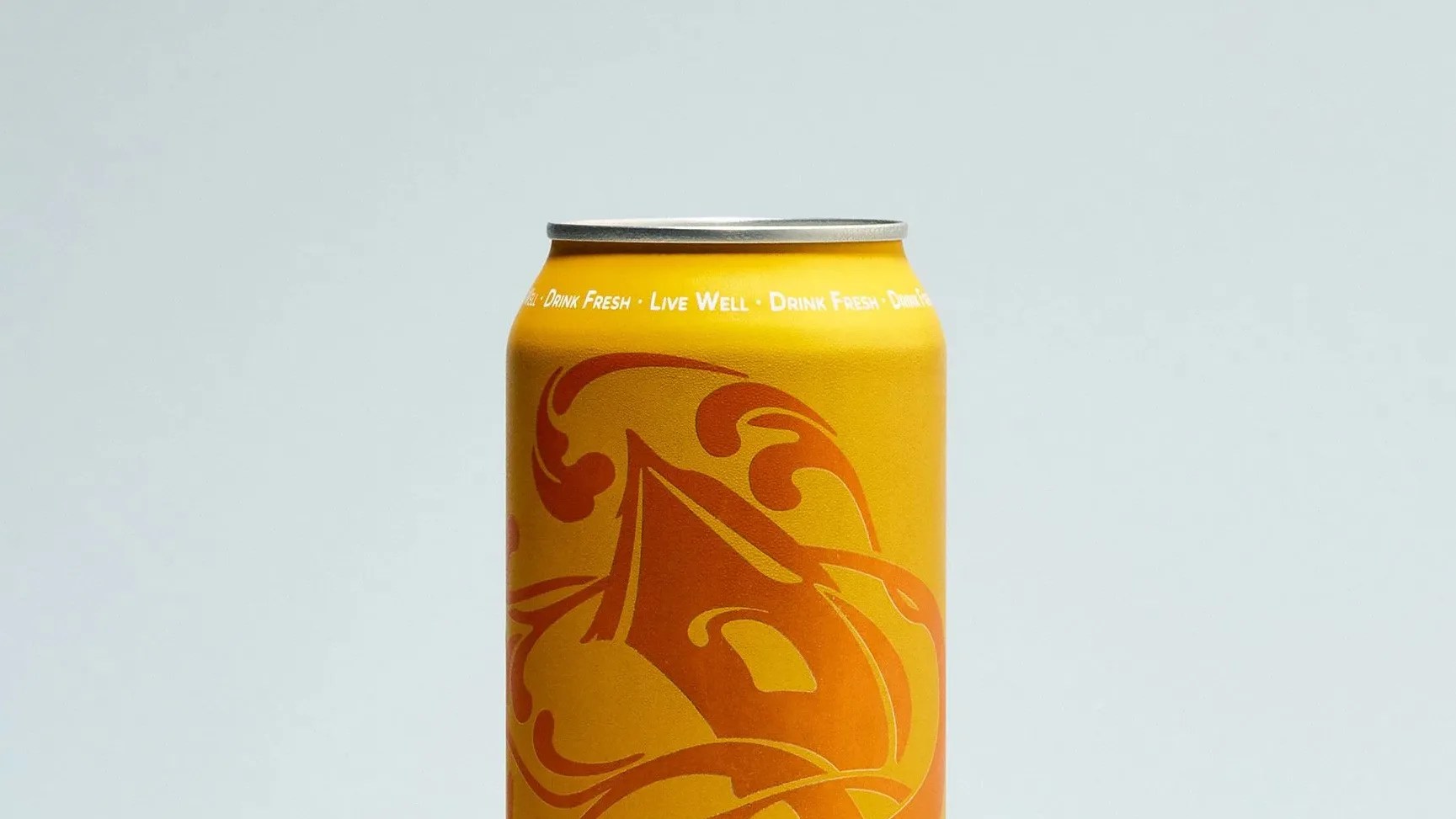 top of orange beer can