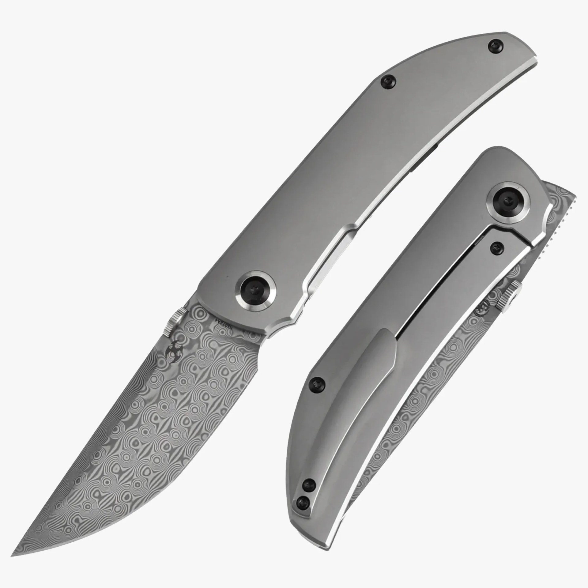 KANSEPT Tarkin Frame Lock Bead Blasted Titanium Handle
