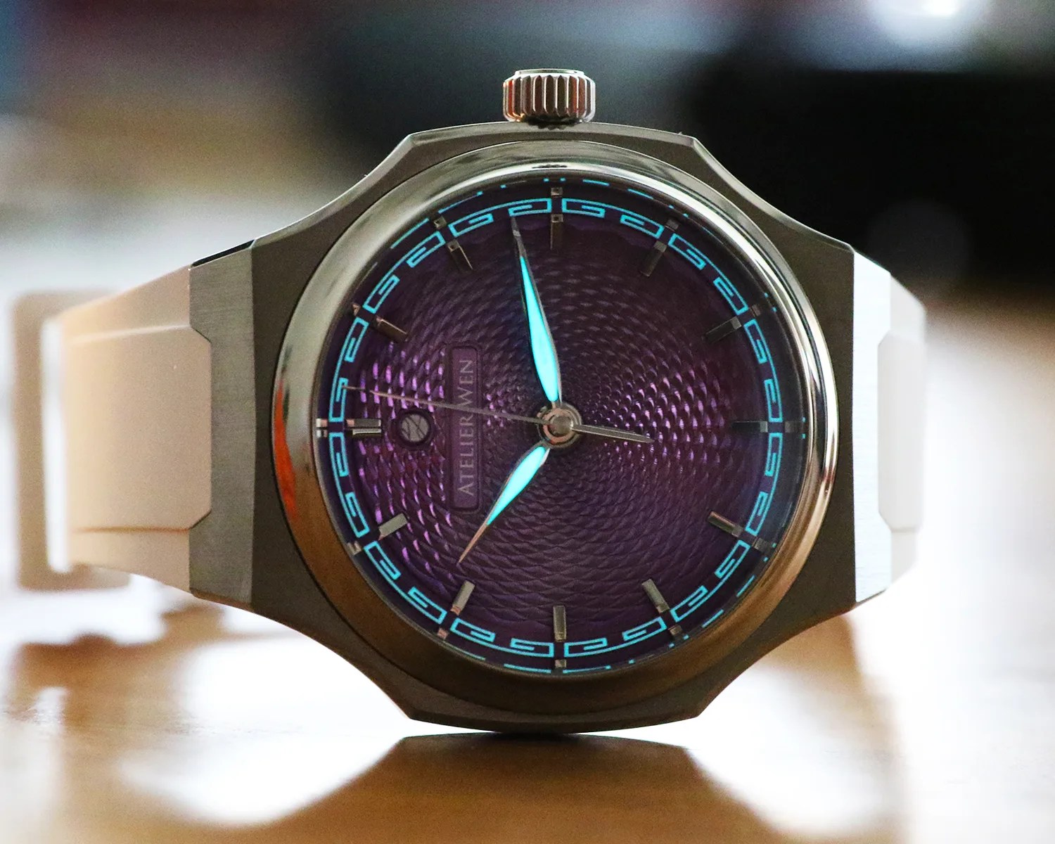 atelier wen watch glowing with lume