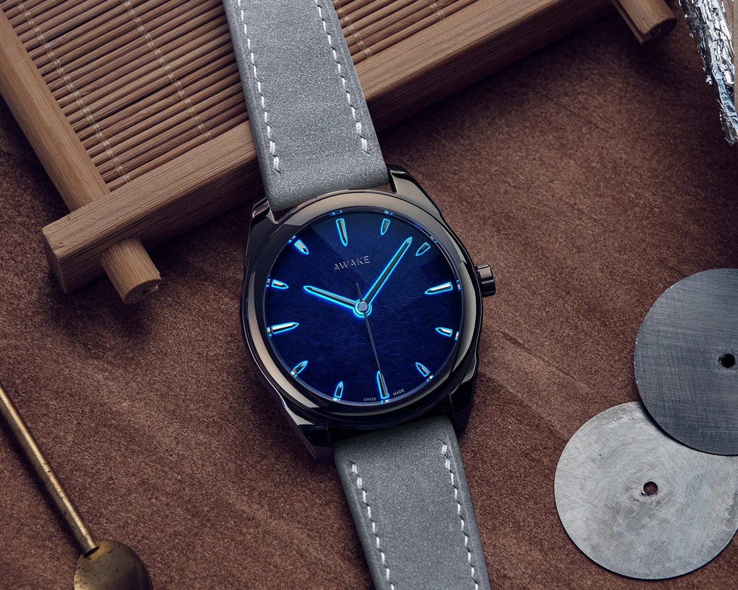 an awake watch on a table