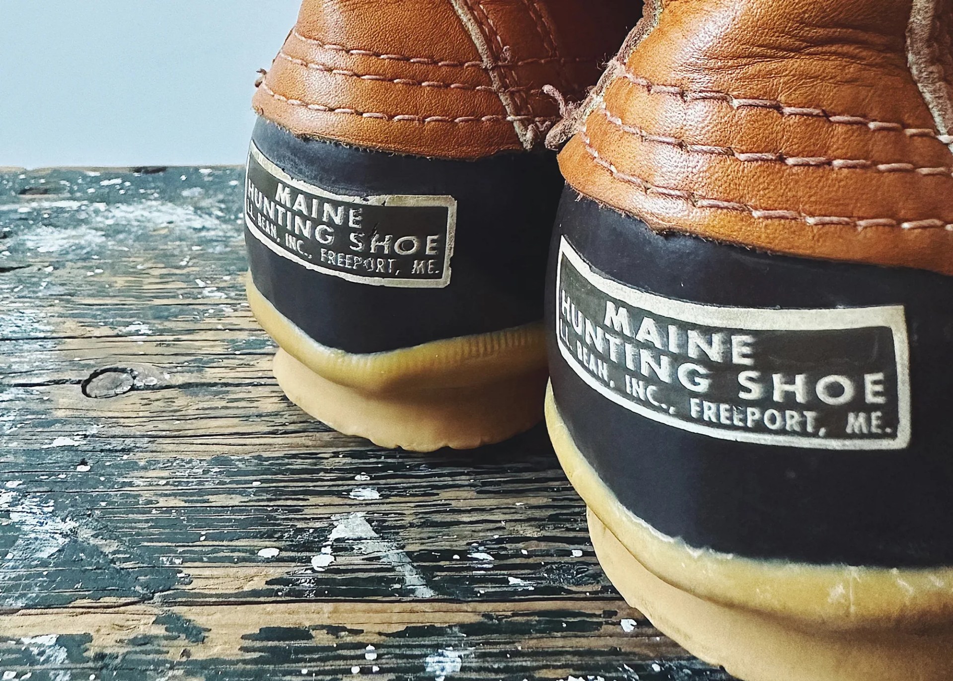 bean boots rear closeup