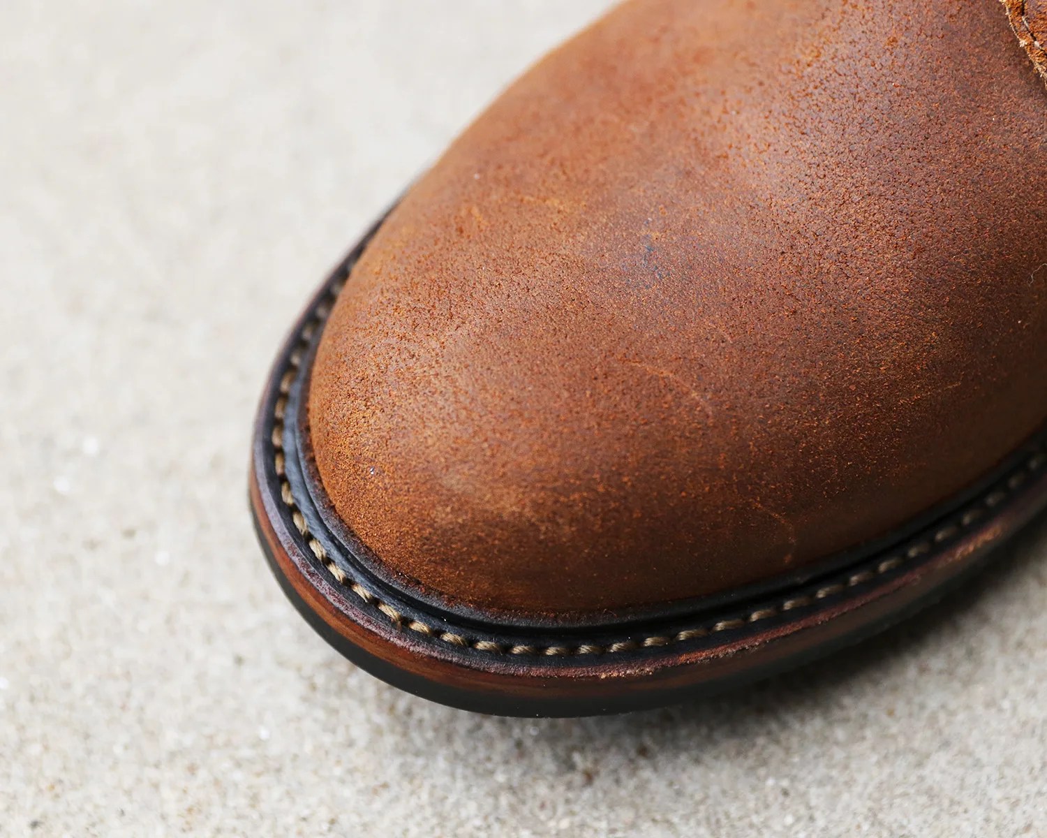 the toe of a billy reid x oak street boot
