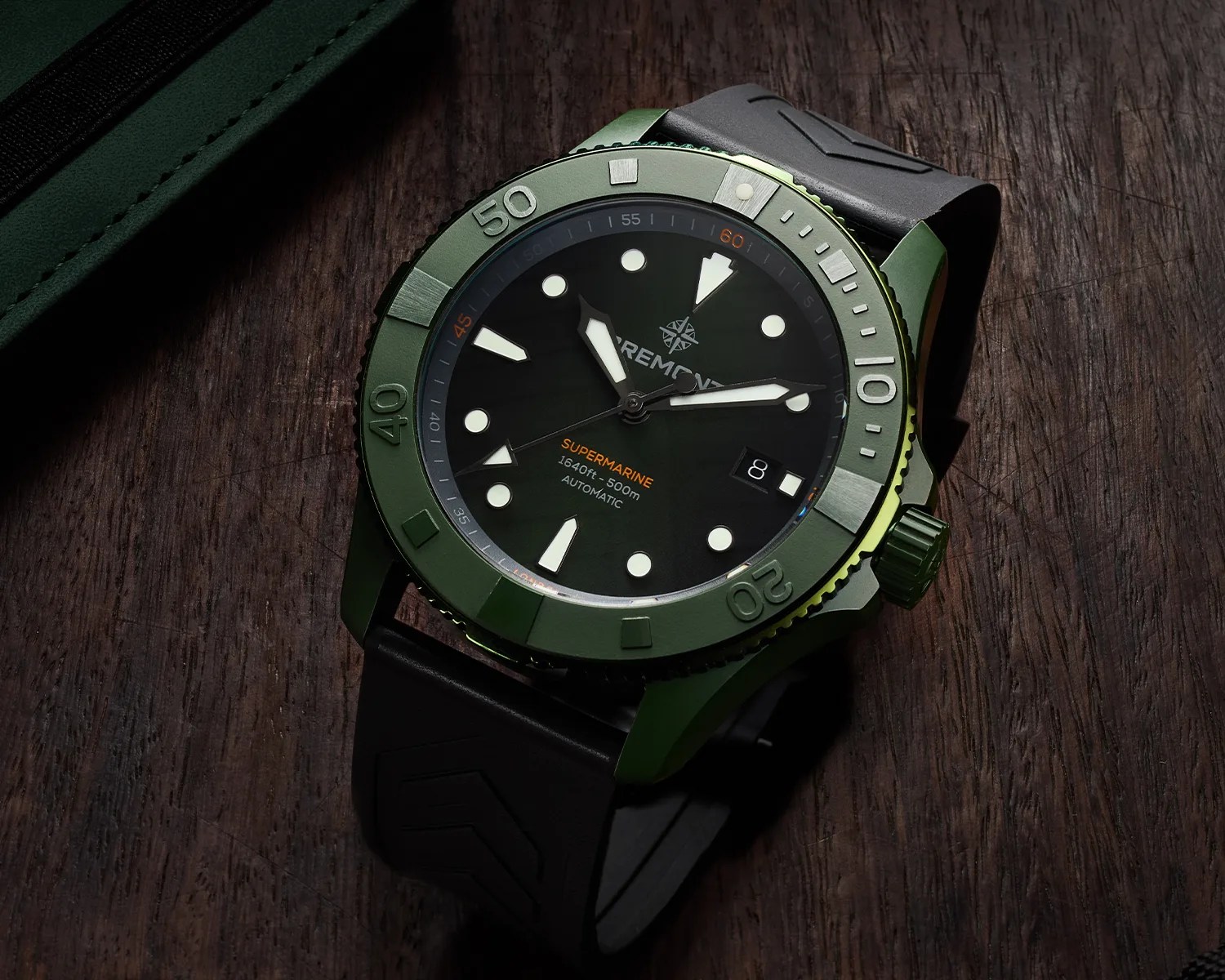a green ceramic Bremont dive watch