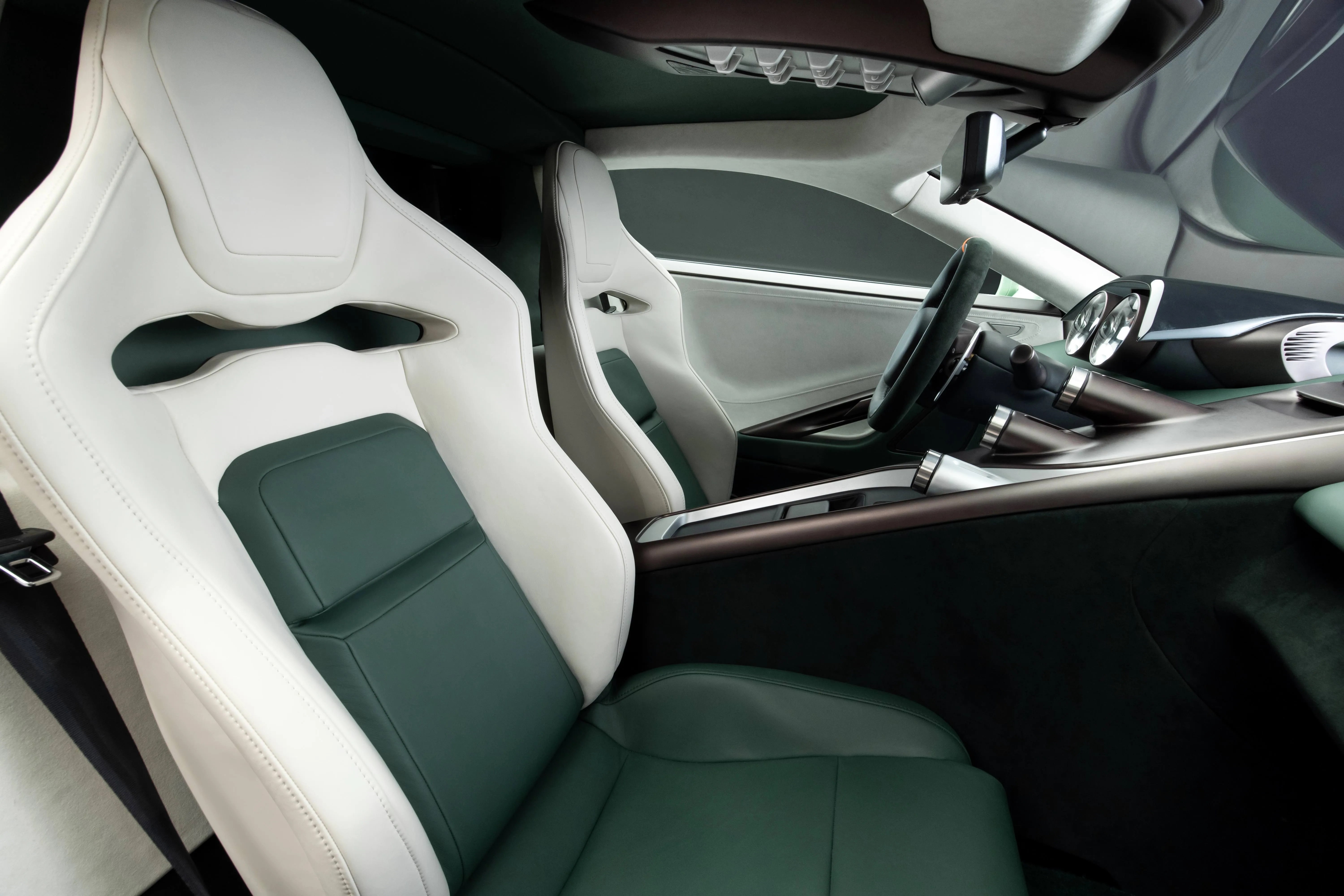 the interior seats of a callum jaguar c x75 sports car