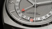 closeup of a fortis gmt watch dial
