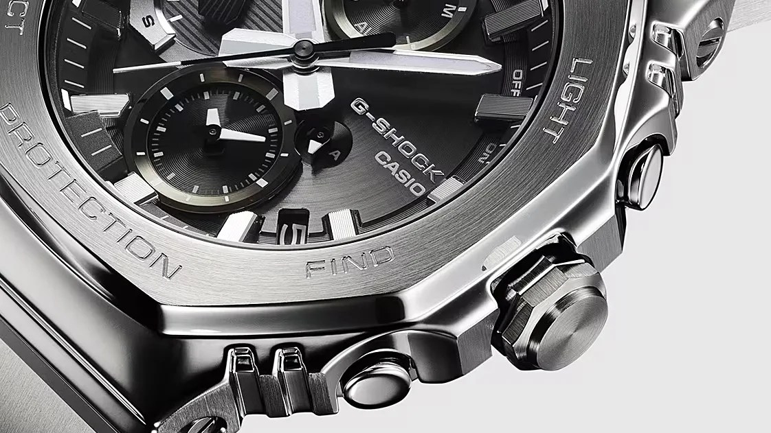 metal g-shock watch