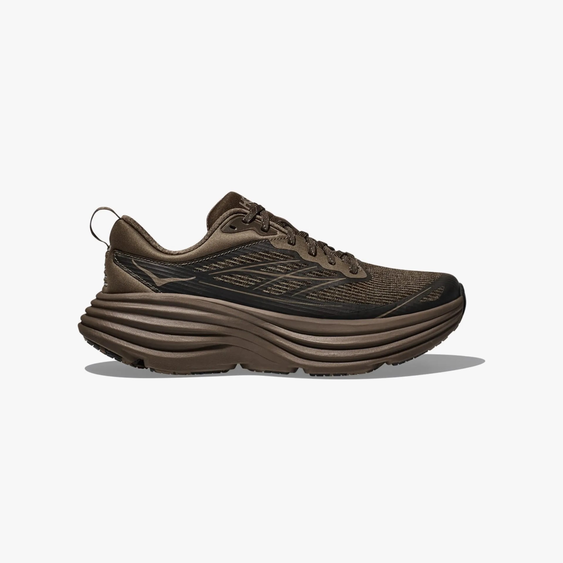 brown hoka shoe