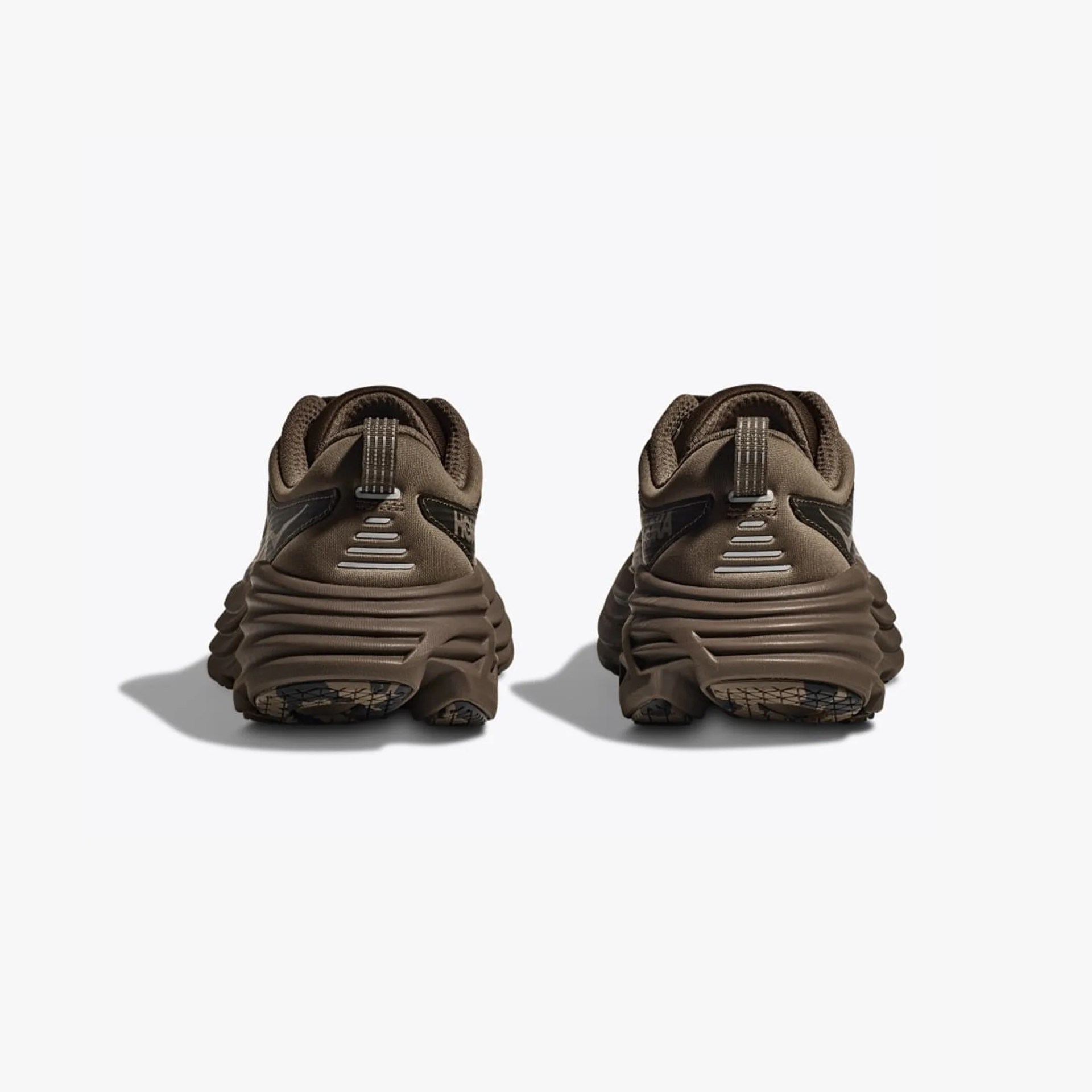 brown hoka shoe