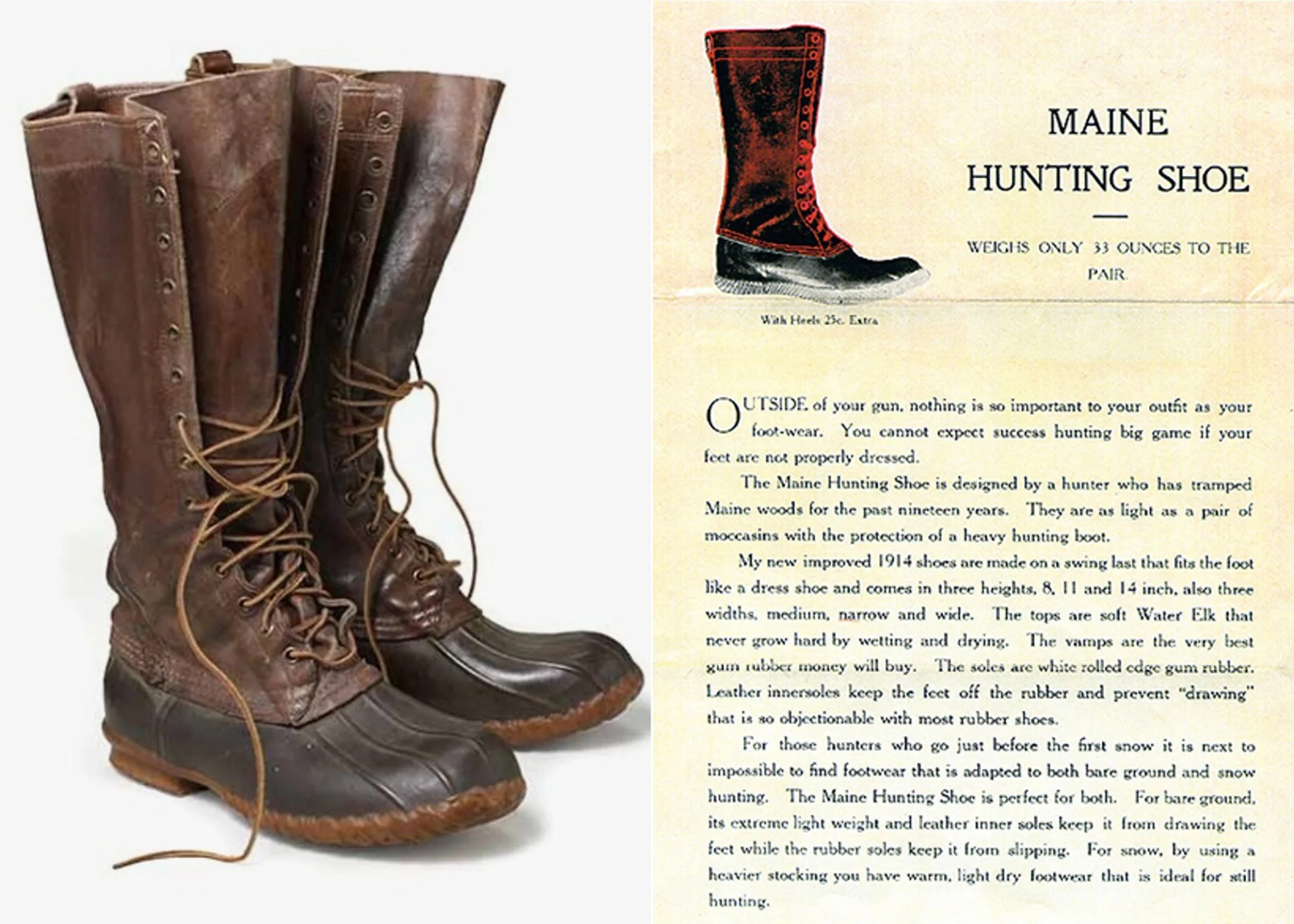 ll bean boots vintage ad