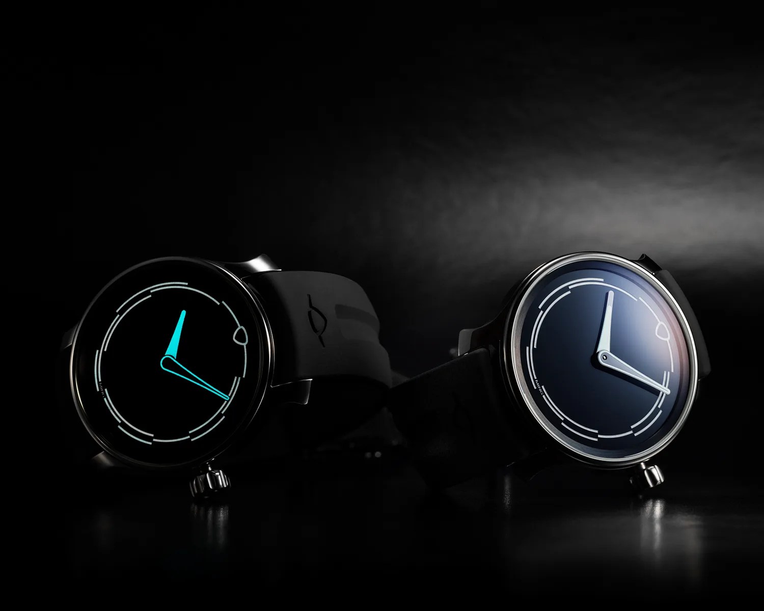 two ming watches lay side by side