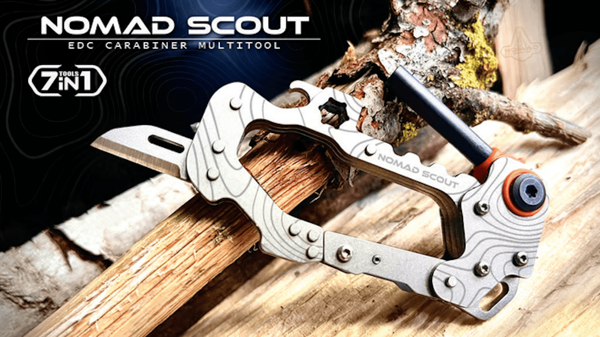 nomad scout carabiner multi-tool full view