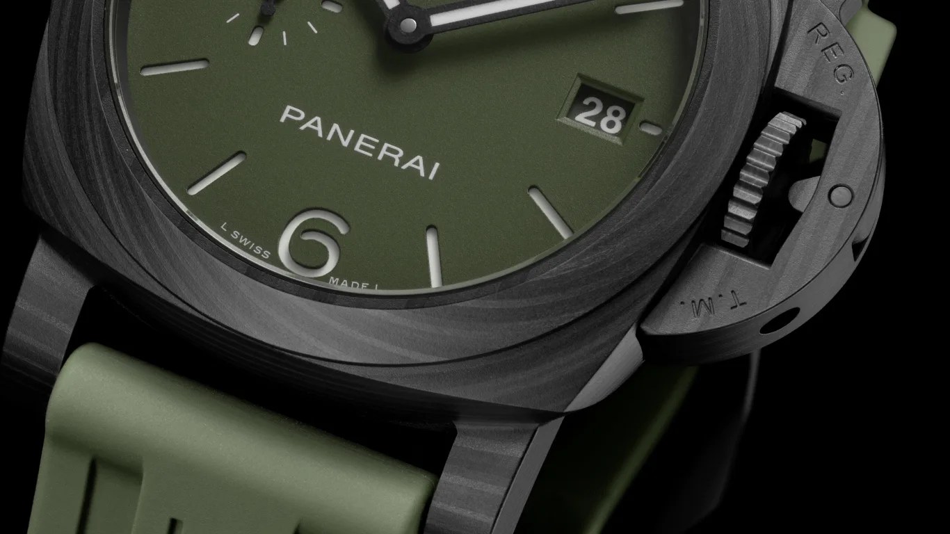 closeup of a panerai watch