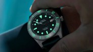 timex dive watch on a divers wrist underwater
