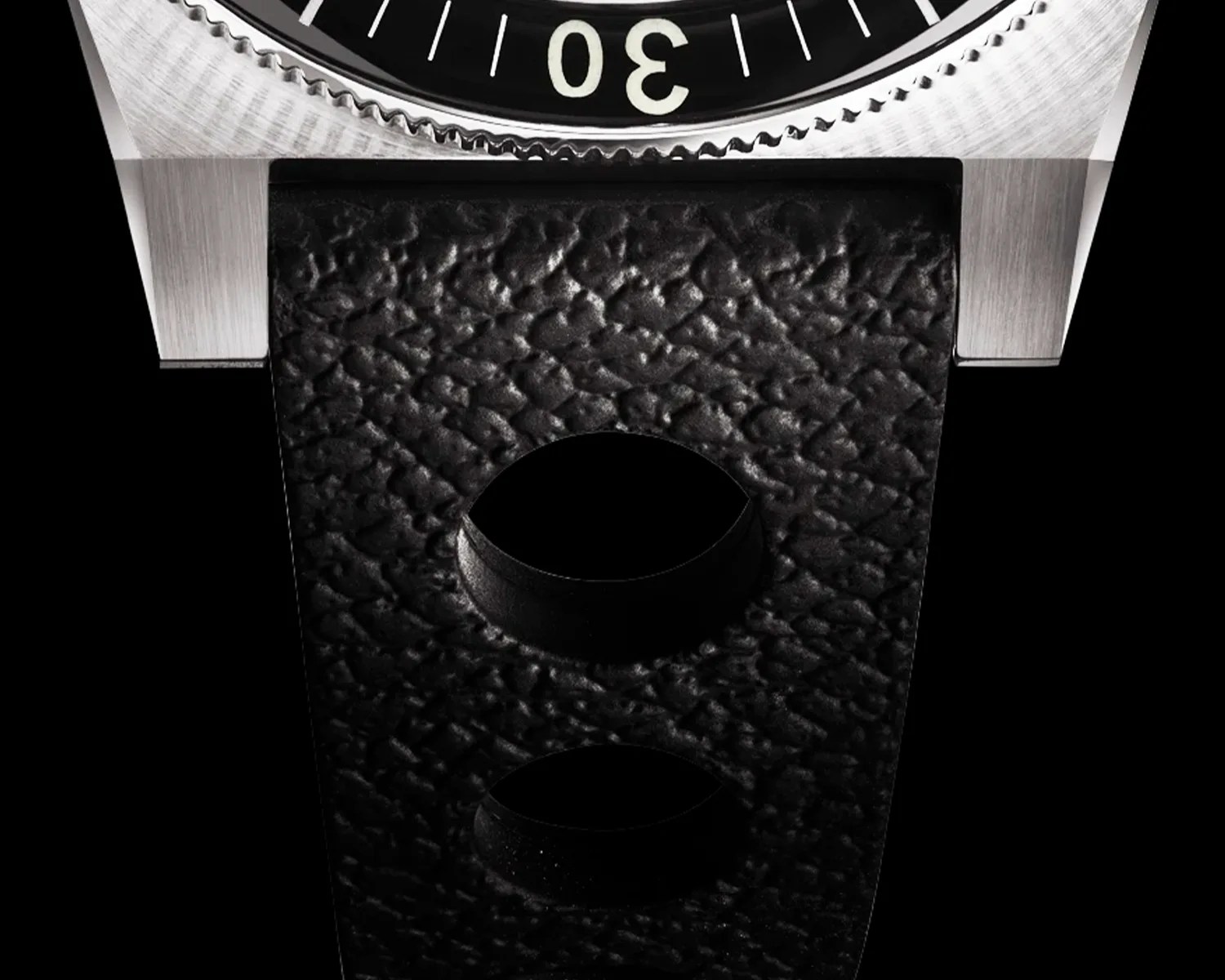 triton dive watch strap closeup