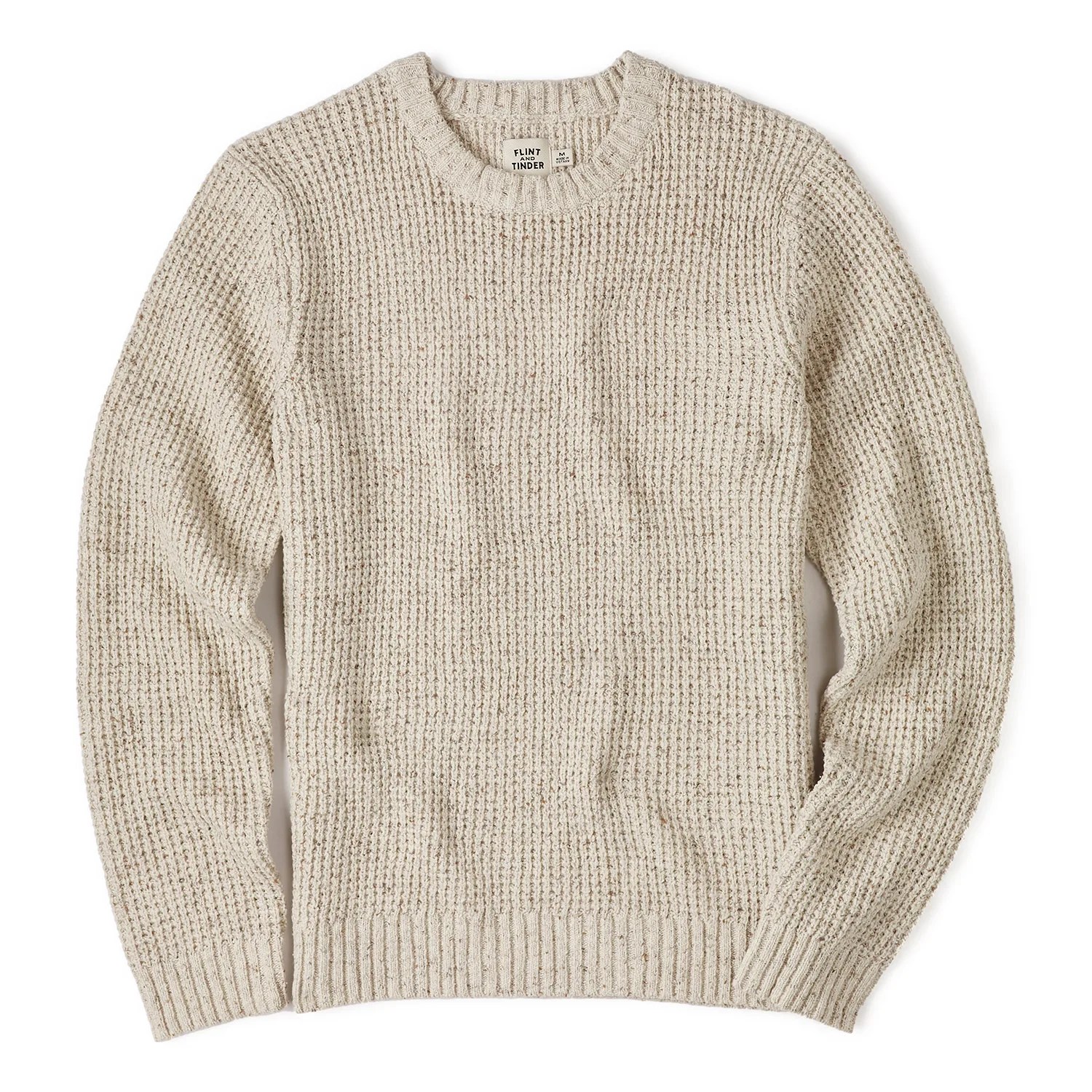 recycled cotton sweater tan color