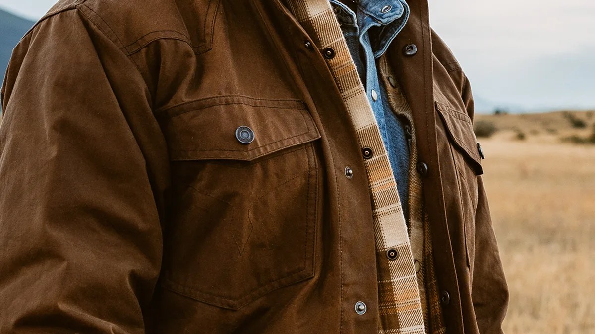 Ariat Yellowstone Herder Waxed Shirt Jacket macro