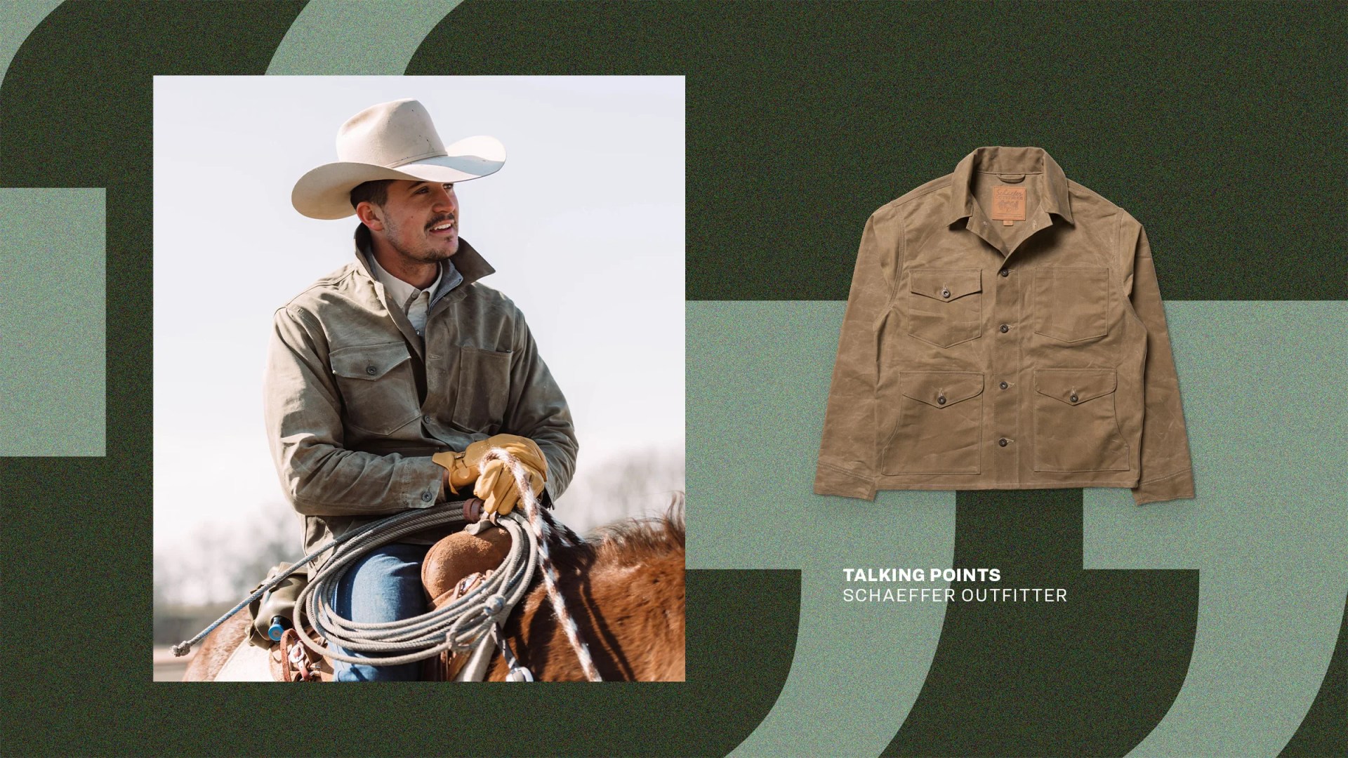 talking points Schaefer Outfitter rangewax mesquite jacket