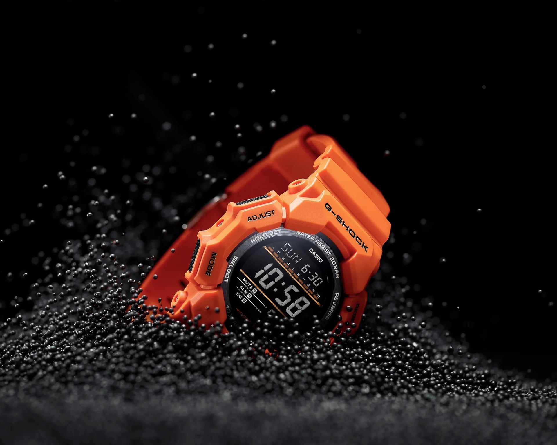 watch falling in beads.